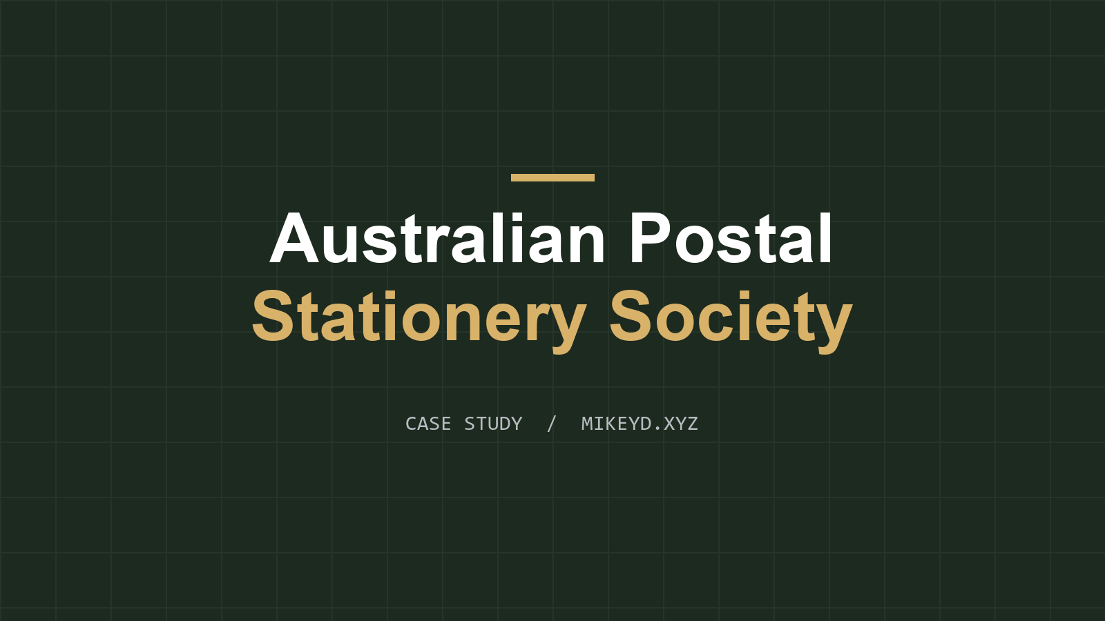 Australian Postal Stationery Society case study cover